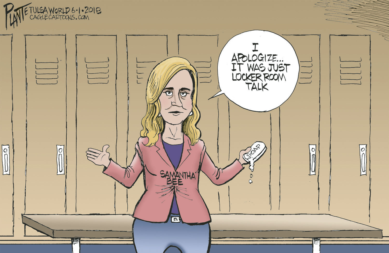 Bruce Plante Cartoon: Samantha Bee apologizes